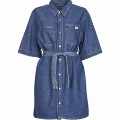 Calvin Klein Jeans - LINEN BOXY BELTED SHIRT DRESS
