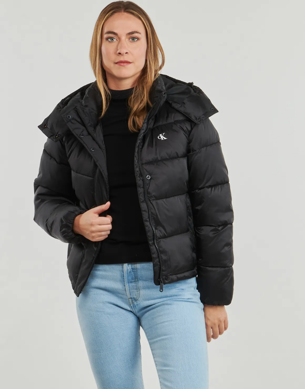 Calvin Klein Jeans - SHINY MONOLOGO ND SHORT PUFFER