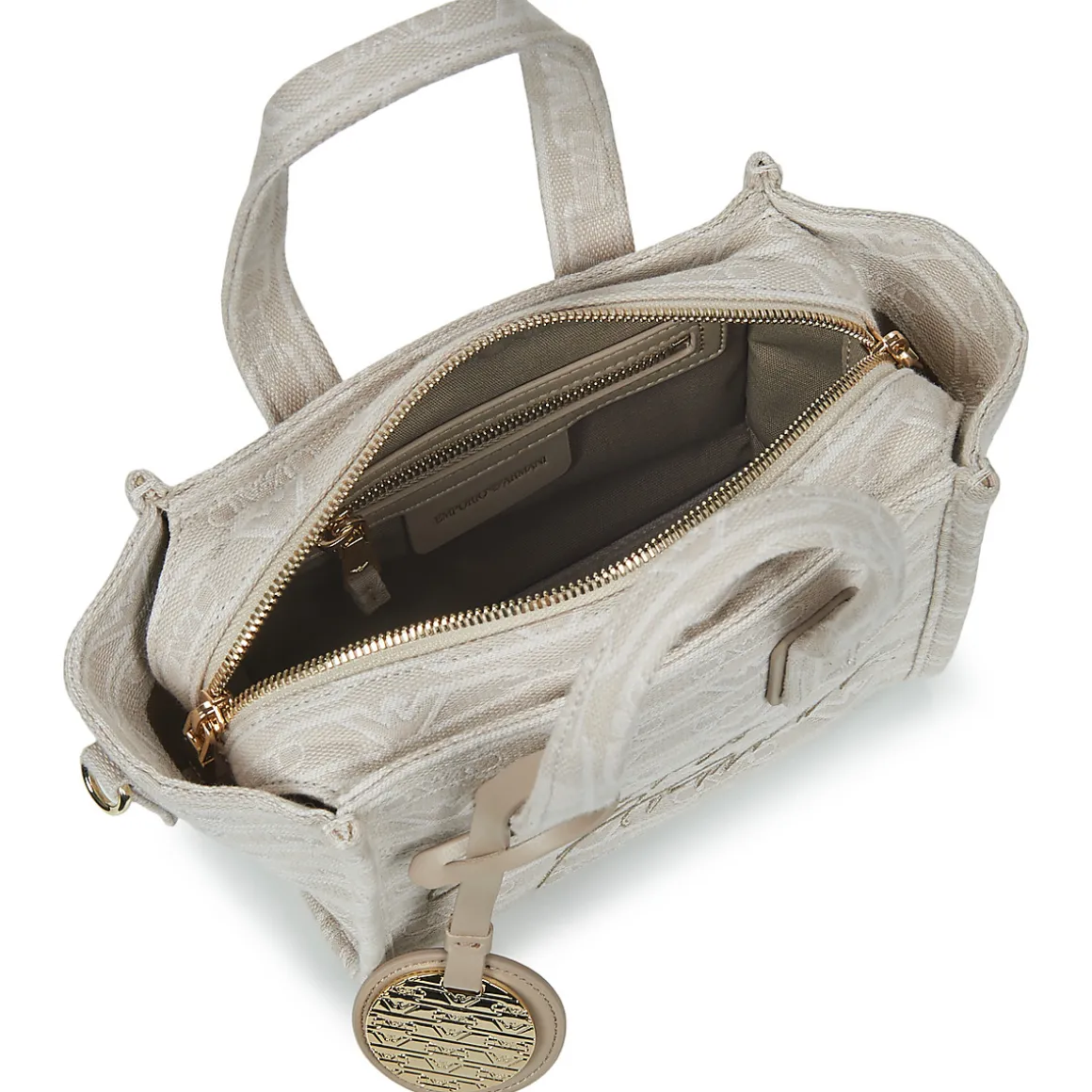 Emporio Armani - TOTE M CANVAS JAQUARD MONOGRAM