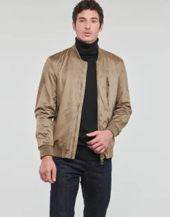 Guess - FAUX SUEDE HOODED BOMBER
