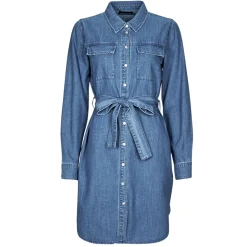 Pieces - PCOSALINA LS MIDI DNM MB DRESS